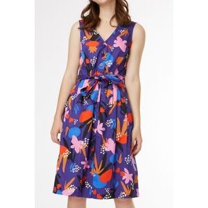 Princess Highway Pretty Paula Floral Print Belted Button Down Sleeveless Dress
